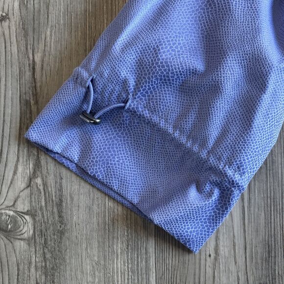 Chico's Women’s Faux Suede Snakeskin Zipper Jacket Purple 3/4 Sleeve Size 2 - Picture 9 of 10